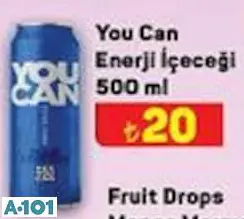 YOU CAN ENERJİ İÇECEĞİ 500 ML